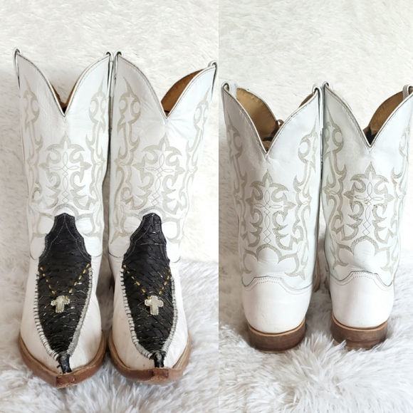 Vintage Mexican Western Boots 3x toe - Picture 14 of 15